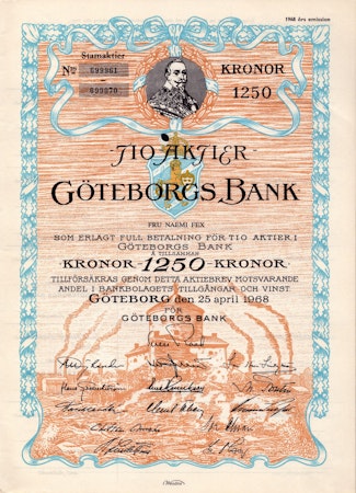 Göteborgs Bank, 1968