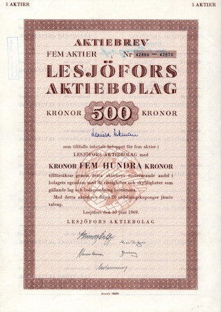 Lesjöfors, AB, 1969