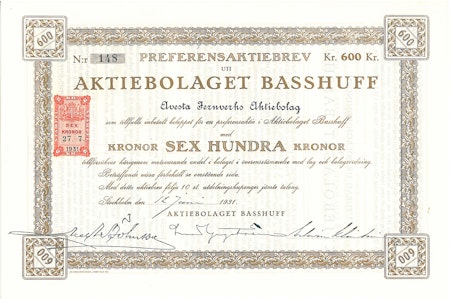 Basshuff AB, 600 kr