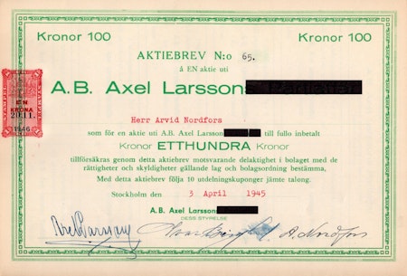 Axel Larsson, AB