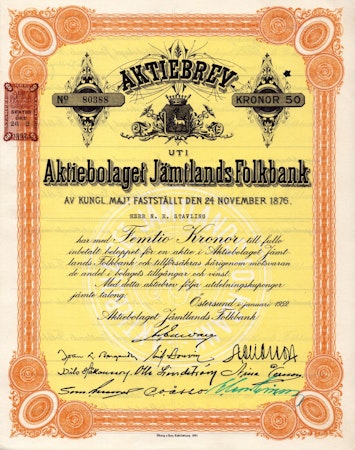 Jämtlands Folkbank, 1952