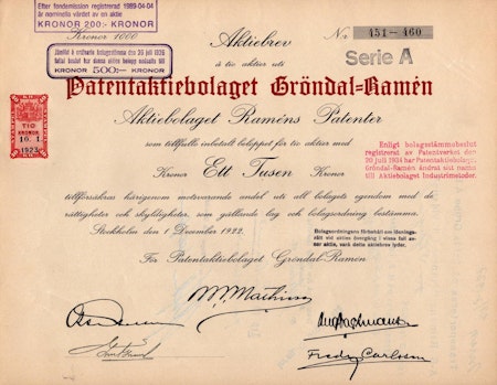 Patent AB Gröndal-Ramén