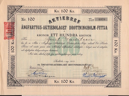 Ångfartygs AB Drottningholm-Fittja 1919
