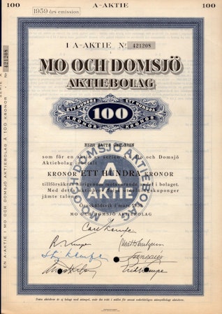 Mo och Domsjö AB, 100 kr