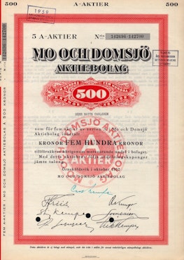 Mo och Domsjö AB, 500 kr