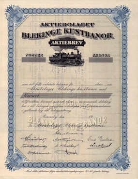 Blekinge Kustbanor, AB