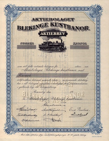 Blekinge Kustbanor, AB
