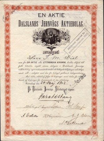Dalslands Jernvägs AB, 1902