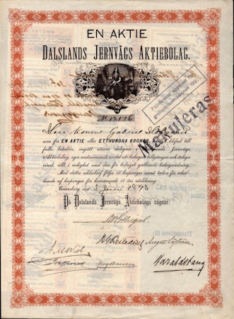 Dalslands Jernvägs AB, 1898