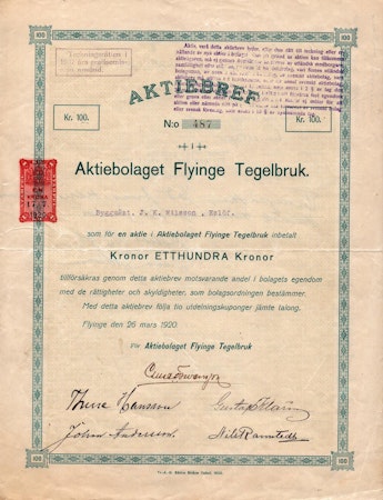 Flyinge Tegelbruk, AB