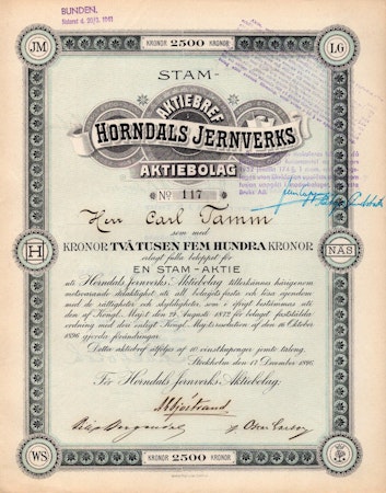 Horndals Jernverks AB 1896