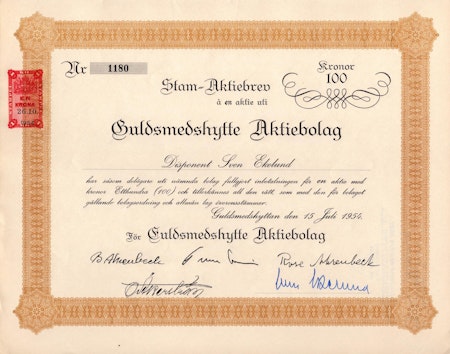 Guldsmedshytte AB, 1954, 100 kr