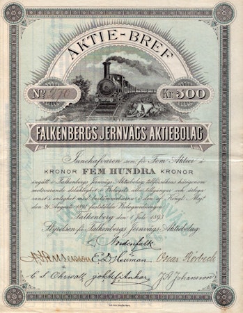 Falkenbergs Jernvägs AB, 1893