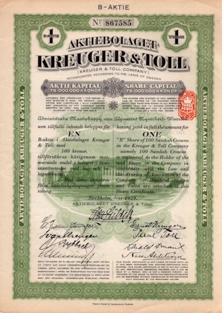 Kreuger & Toll, AB, 1928