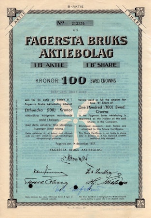 Fagersta Bruk, AB, 100 kr