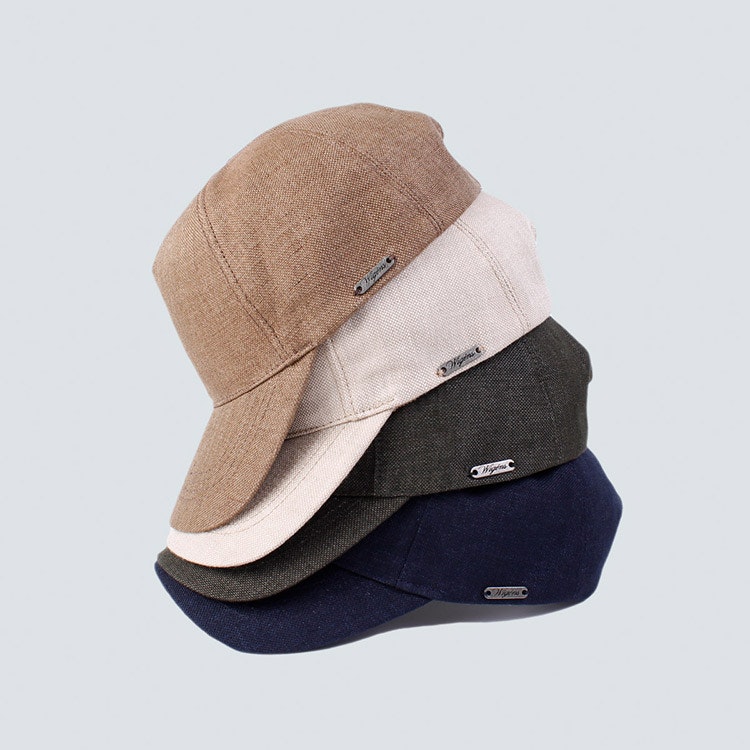 Wigens Baseball Contemporary Cap Hopsack Linen Navy