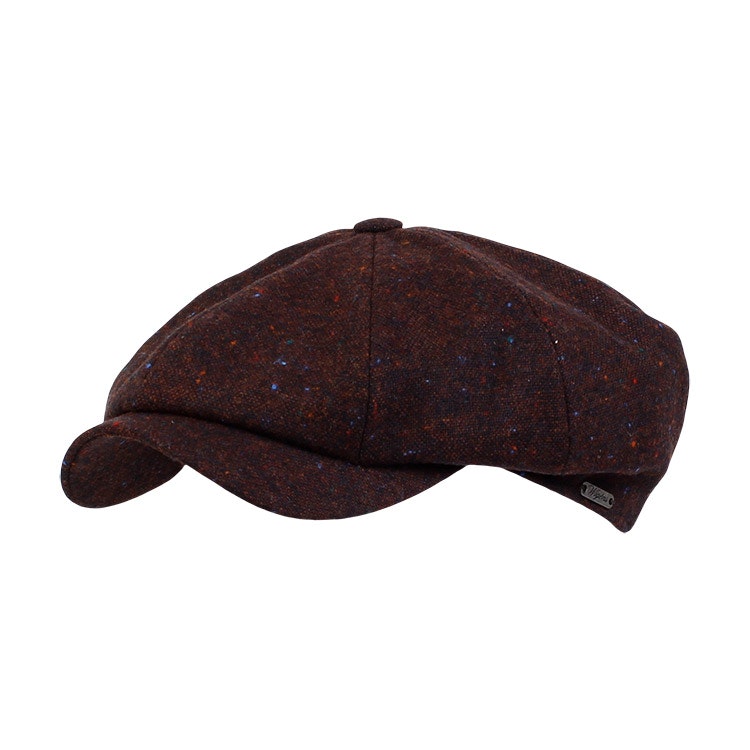 Wigens REA Newsboy Retro Cap Donegal Bordeaux 58