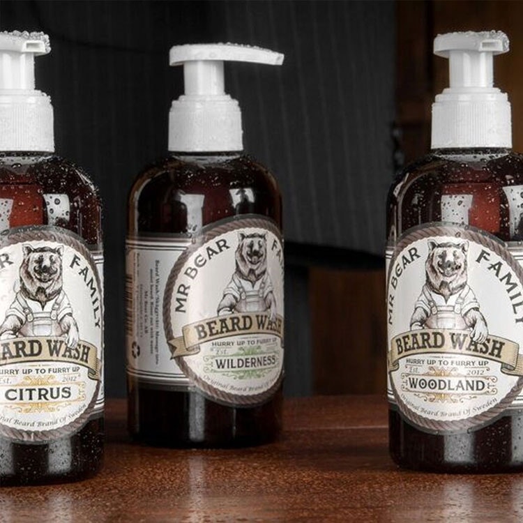 Mr Bear Family Beard Wash, Skäggschampo som rengör och återfuktar