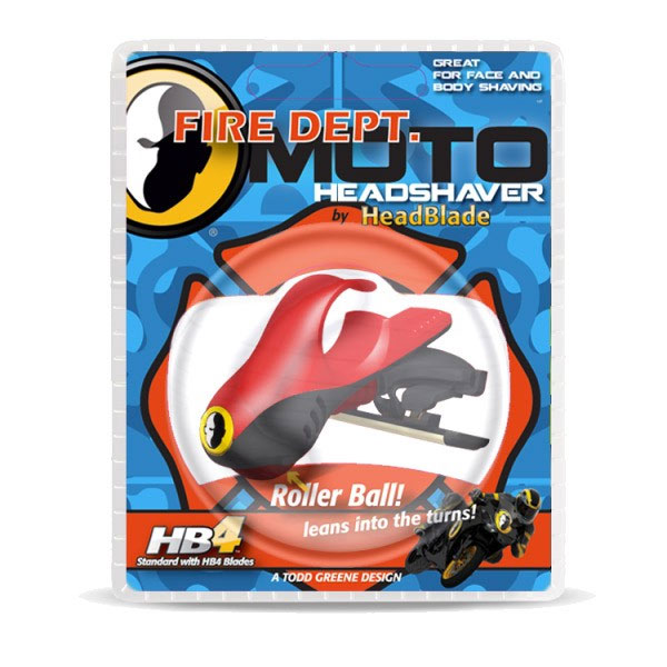 HeadBlade Razor Moto Fire Dept, Limited Edition utgåva som symboliserar den brandbilsröda färgen från brandbilarna.