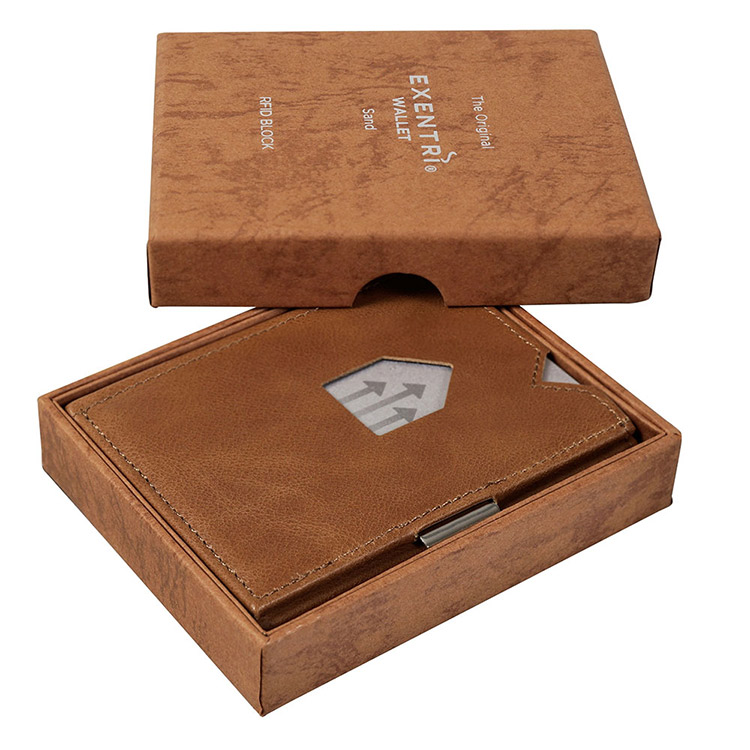 Exentri Wallet Sand, Exklusiv och smart plånbok designad för kort, sedlar och kvitton.