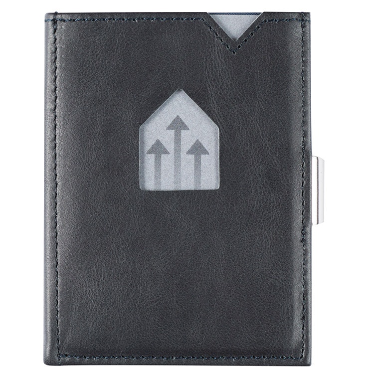 Exentri Wallet Blue, smart plånbok designad för kort, sedlar och kvitton.