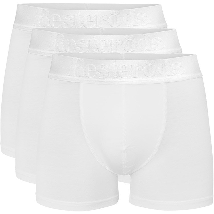 Resteröds Boxer Bamboo 3-pack Regular Leg White