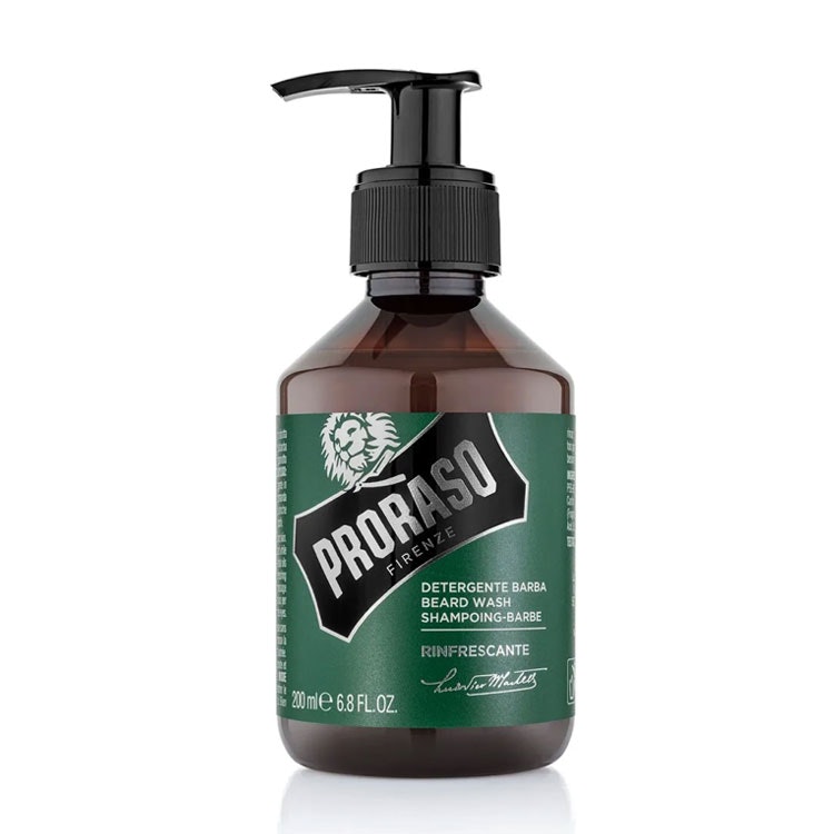 Proraso Beard Wash Refreshing, skäggschampo för ett rent, fräscht och väldoftande skägg.