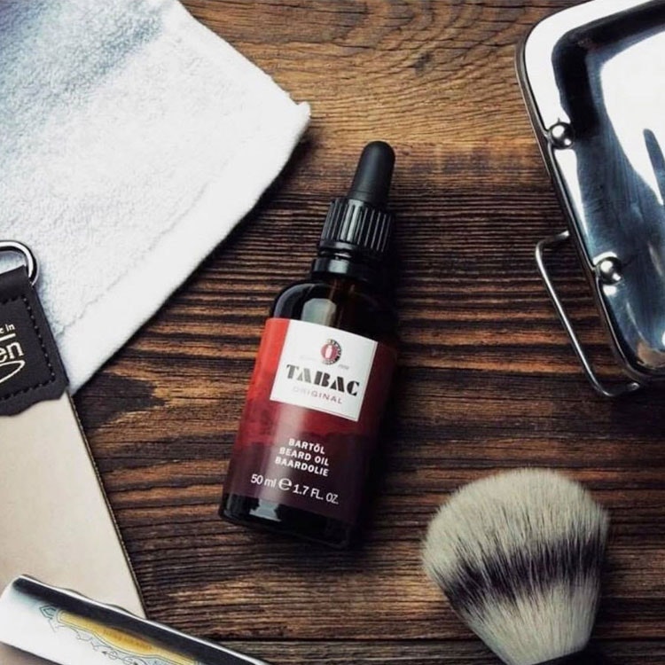 Tabac Original Beard Oil, vårdande skäggolja med Tabac Originals ikoniska signaturdoft.