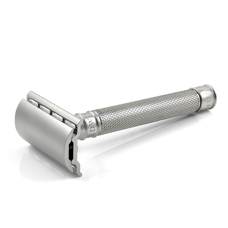 Edwin Jagger 3ONE6 Stainless Steel Knurled DE Razor