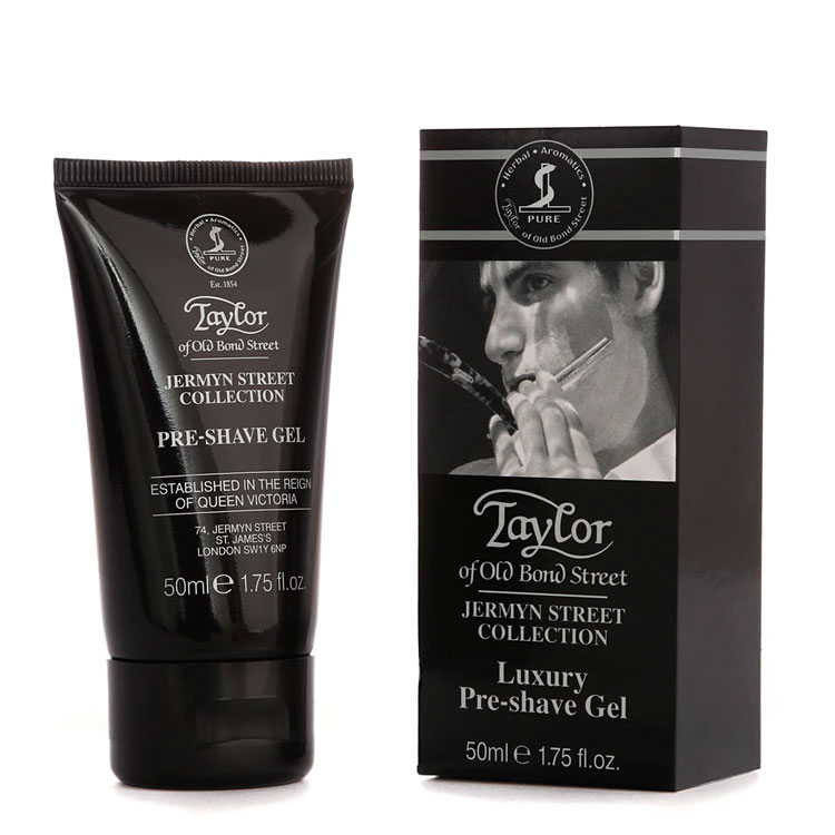 Taylor of Old Bond Street Jermyn Street Pre-Shave Gel, Allergivänlig rakolja som förbereder huden för en närmare och mer bekväm rakning