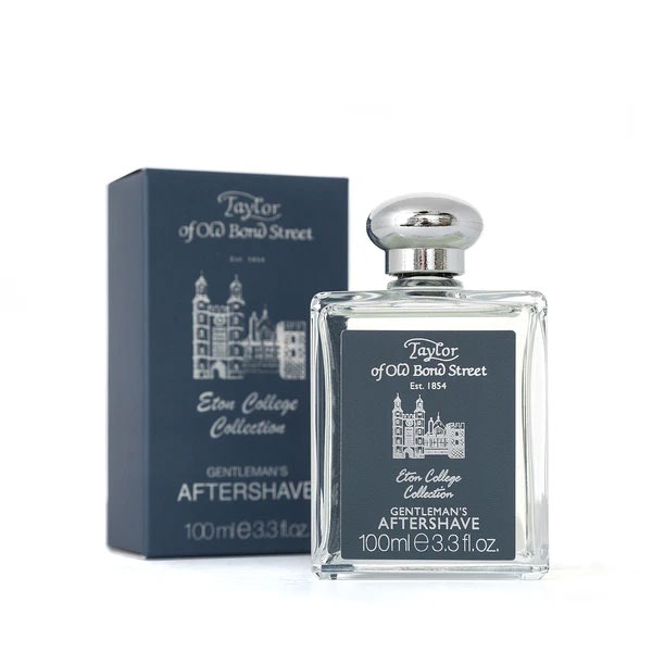 Taylor of Old Bond Street Eton College Aftershave Lotion, Klassiskt parfymerat rakvatten med alkohol som klappas in på huden efter rakning.