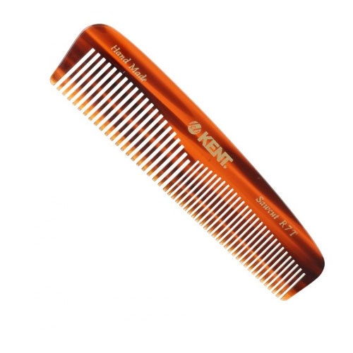 Kent Brushes Small Haircomb R7T, Handgjord kam med täta tänder på ena sidan och större mellanrum på den andra.