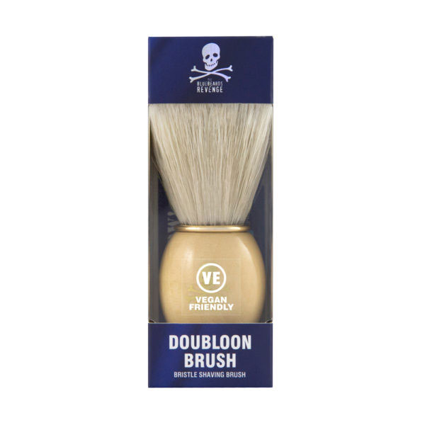 The Bluebeards Revenge Doubloon Synthetic Shaving Brush, 100% veganvänlig rakborste med syntethår som skapar ett tjock och fluffigt rakskum.