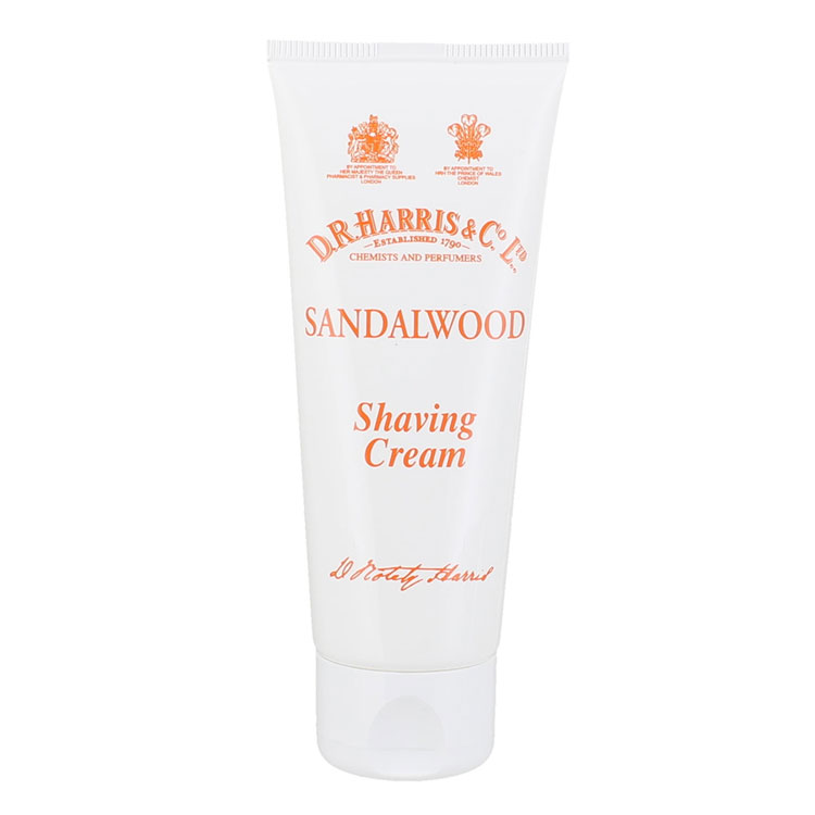 D.R. Harris Sandalwood Shaving Cream Tube, Parfymerad rakkräm i tub som ger ett lyxigt lödder under rakningen.