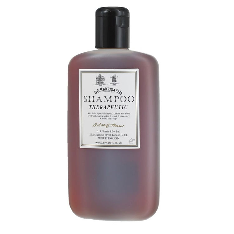 D.R. Harris Therapeutic Shampoo 250 ml, Effektivt schampo för kliande och fjällande hårbotten.