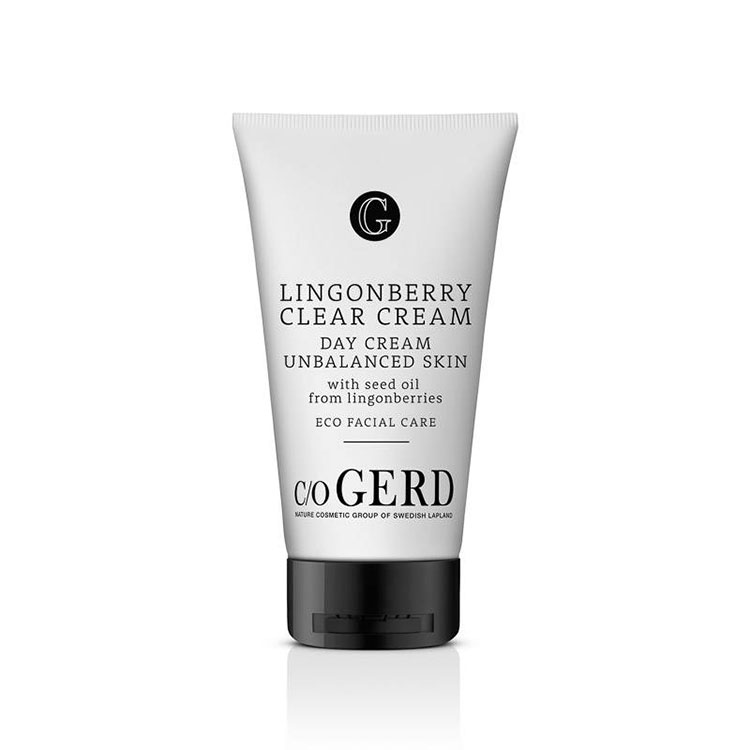 c/o Gerd Lingonberry Clear Cream 75 ml, Ekologisk ansiktskräm för en obalanserad hy med lingonfröolja.