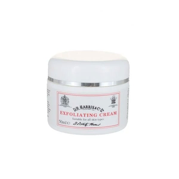 D.R. Harris Exfoliating Cream, Ansiktsscrub som rengör huden effektivt från smuts och döda hudceller.