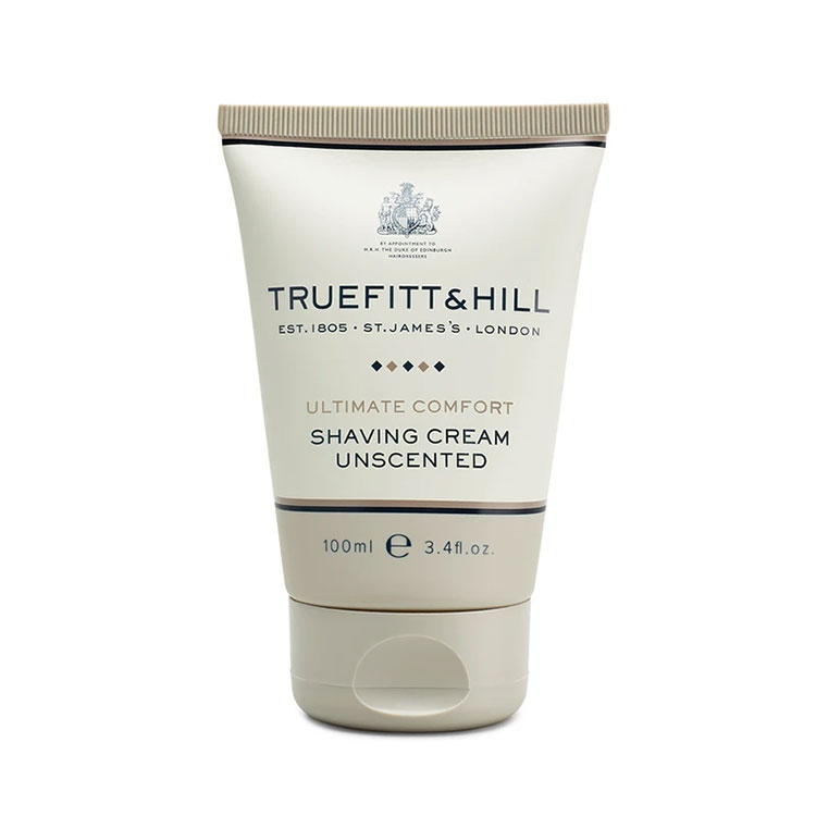 Truefitt & Hill Ultimate Comfort Shaving Cream Tube, Oparfymerad rakräm på tub speciellt framtagen för män med känslig hud