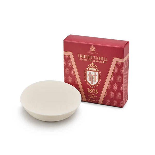 Truefitt & Hill 1805 Luxury Shaving Soap Refill, raktvål med en fräsch och oceanisk doft för en närmare och mjukare rakning.