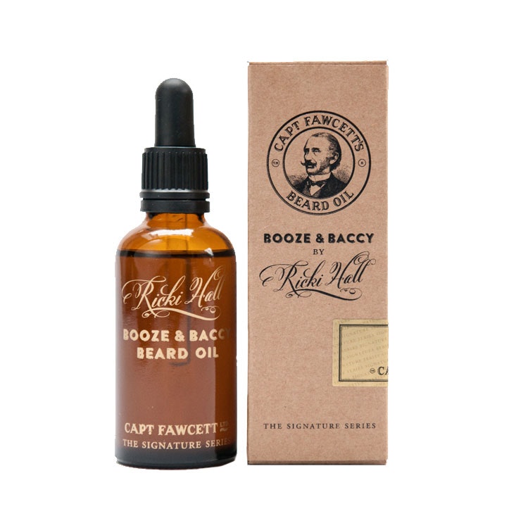 Captain Fawcett Ricki Hall Booze & Baccy Beard Oil 50 ml, En lyxig skäggolja med kryddiga doftnoter för en kunglig finish.