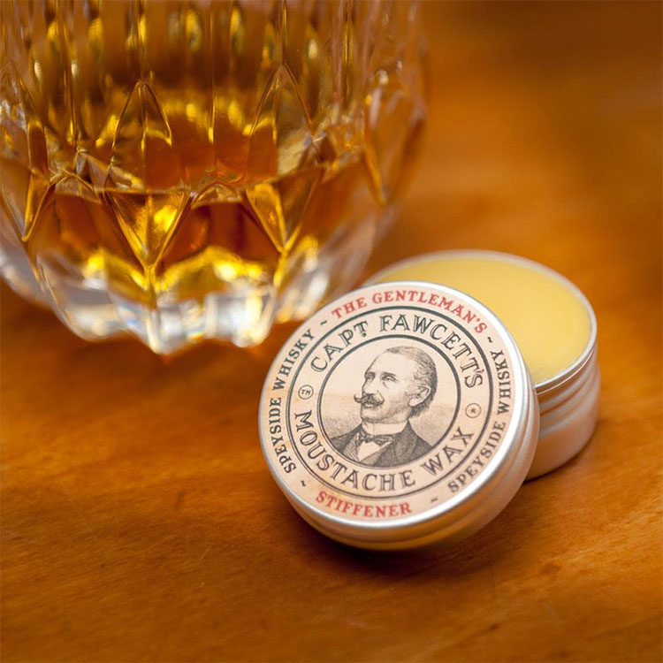 Captain Fawcett Gentleman's Stiffener Malt Whisky Moustache Wax