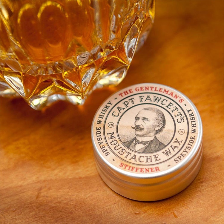 Captain Fawcett Gentleman's Stiffener Malt Whisky Moustache Wax