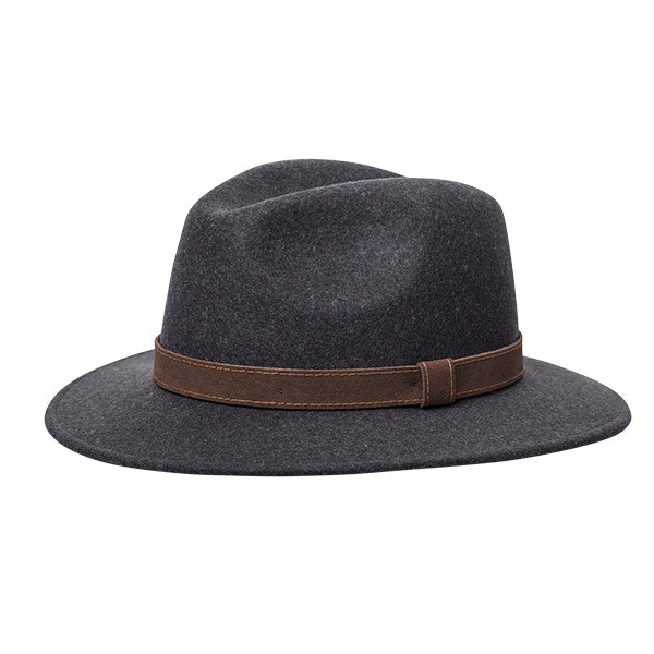 Wigens Bosco Wool Hat Antracite Melange, Grå hatt av finaste ull i premiumkvalitet.