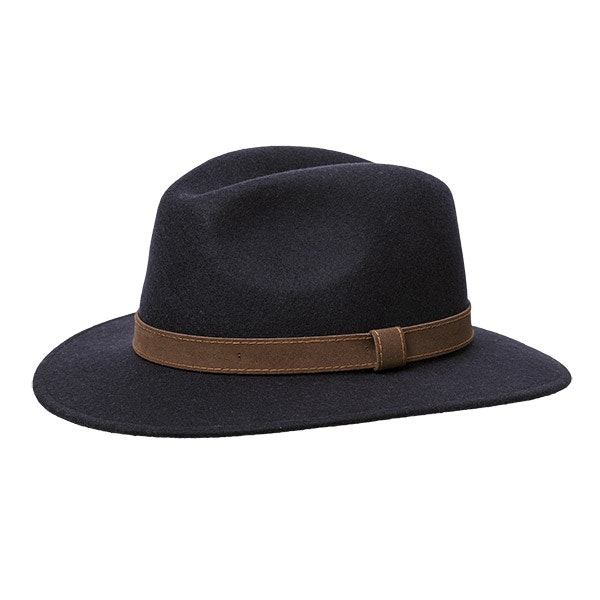 Wigens Bosco Wool Hat Black, Svart hatt av finaste ull i premiumkvalitet.