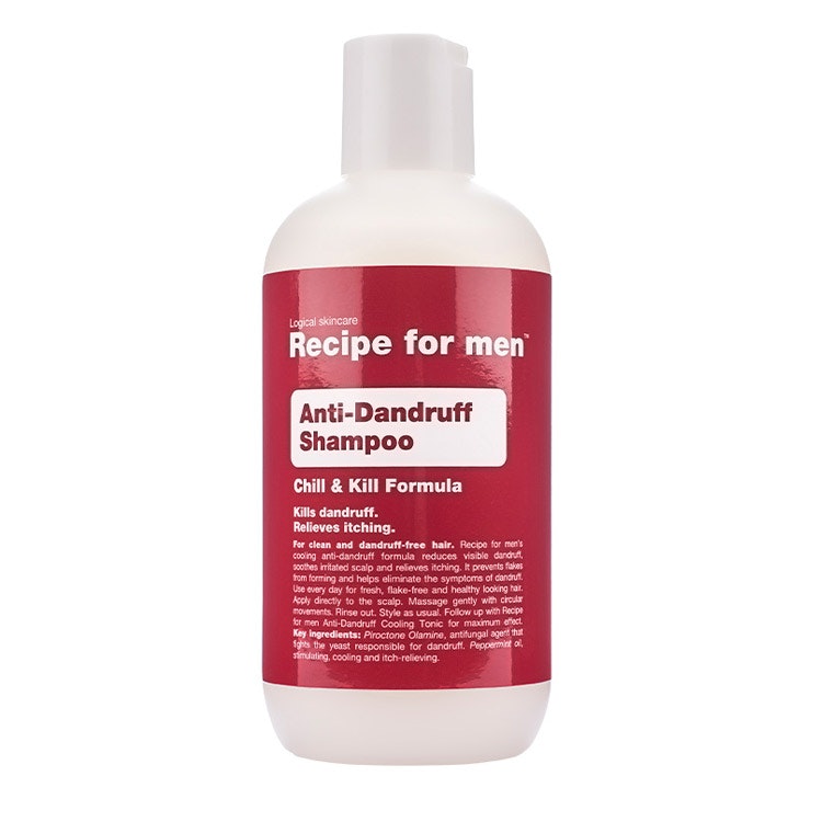 Recipe for men Anti-Dandruff Shampoo, hårschampo som motverkar mjäll och lindrar kliande hårbotten.