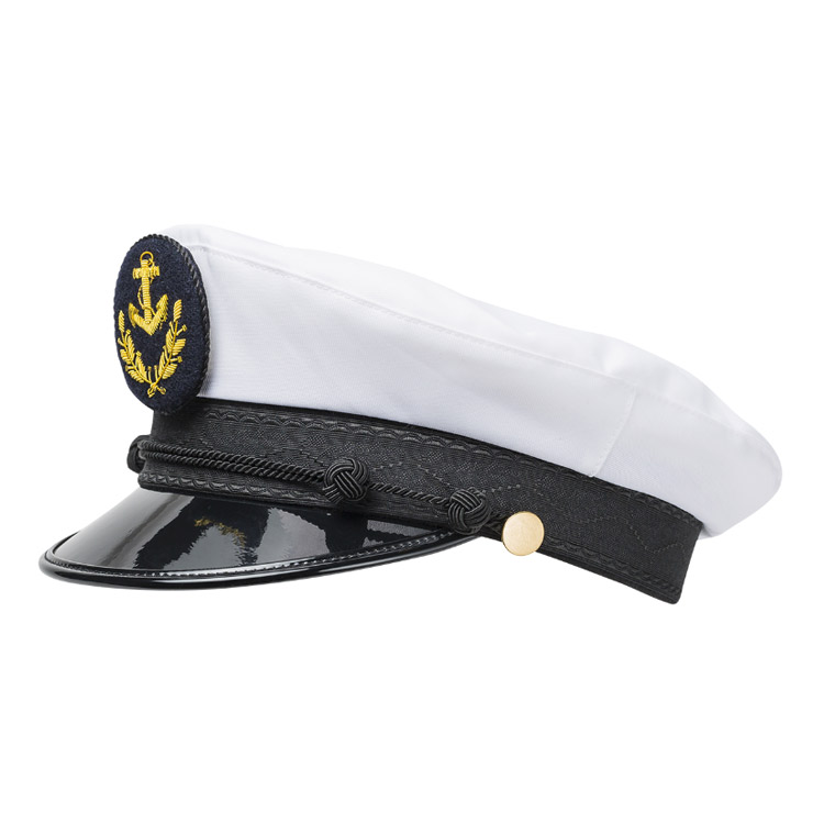 Wigens Skipper Cap Anchor White
