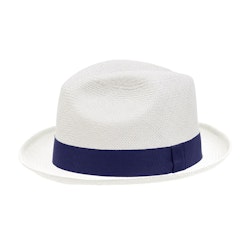 Wigens Fedora Trilby Panama Hat Navy