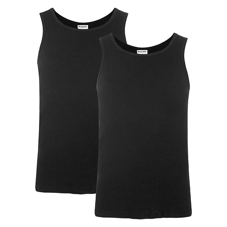 Resteröds Tank Top Organic Cotton 2-pack Black