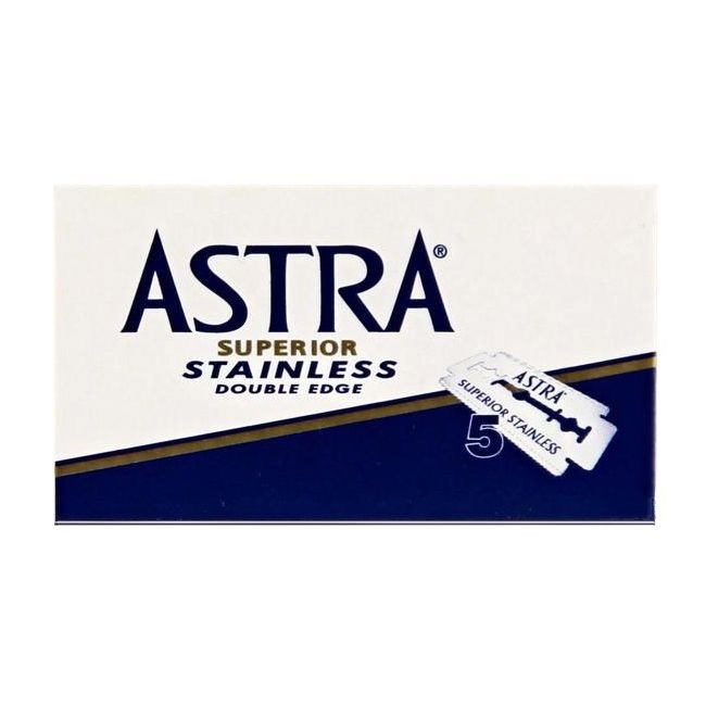 Astra Super Stainless Double Edge Razor Blades 5-pack