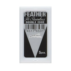 Feather Dubbelrakblad 5-pack